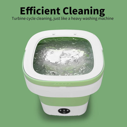 20L Portable Washing Machine, Mini Washer with Spin Basket Laundry Machine, 3 Modes Deep Cleaning, Upgraded Small Collapsible Laundry for Hotel, Apartment, Home and Travel - Green