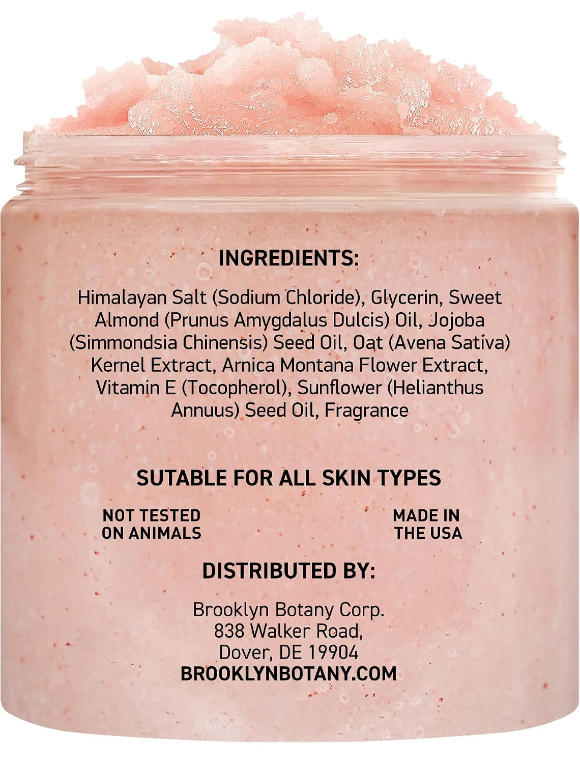 Himalayan Salt Body Scrub - Moisturizing and Exfoliating Body, Face, Hand, Foot Scrub - Fights Stretch Marks, Fine Lines, Wrinkles - Great Gifts for Women & Men - 10 Oz