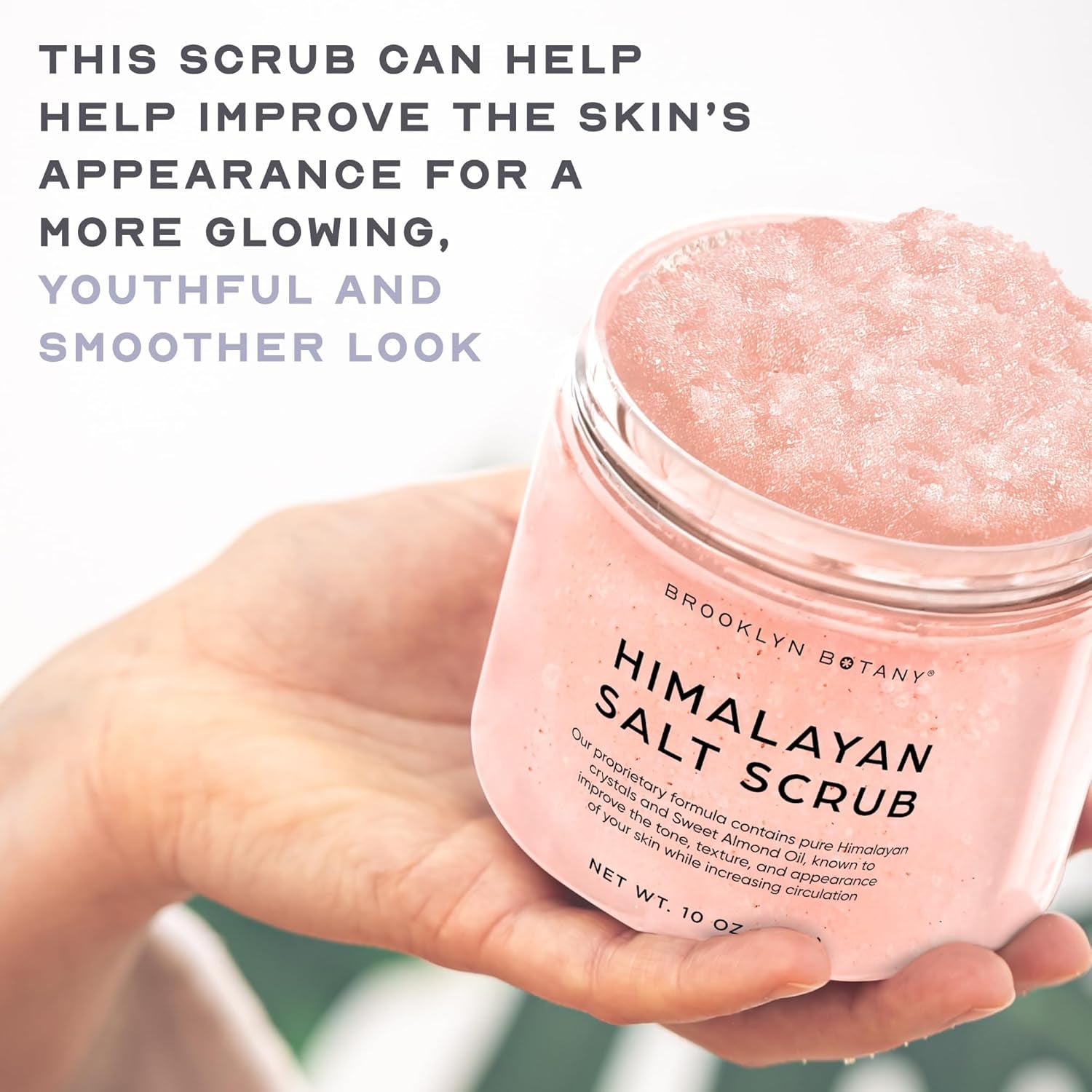 Himalayan Salt Body Scrub - Moisturizing and Exfoliating Body, Face, Hand, Foot Scrub - Fights Stretch Marks, Fine Lines, Wrinkles - Great Gifts for Women & Men - 10 Oz