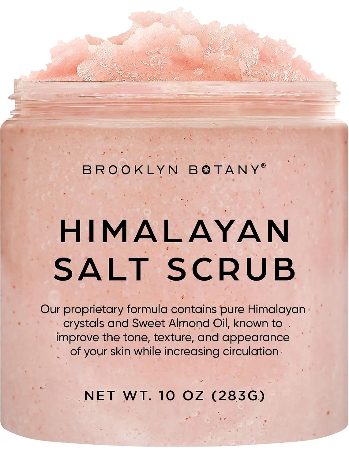 Himalayan Salt Body Scrub - Moisturizing and Exfoliating Body, Face, Hand, Foot Scrub - Fights Stretch Marks, Fine Lines, Wrinkles - Great Gifts for Women & Men - 10 Oz