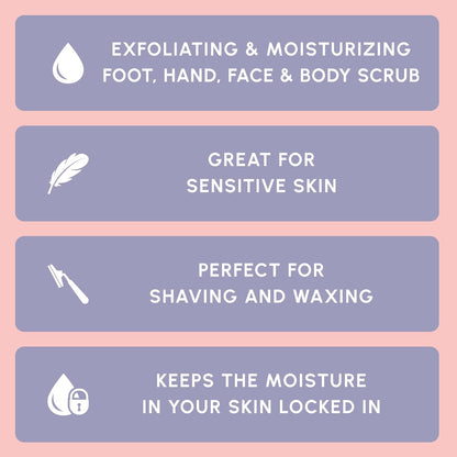 Himalayan Salt Body Scrub - Moisturizing and Exfoliating Body, Face, Hand, Foot Scrub - Fights Stretch Marks, Fine Lines, Wrinkles - Great Gifts for Women & Men - 10 Oz